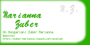 marianna zuber business card